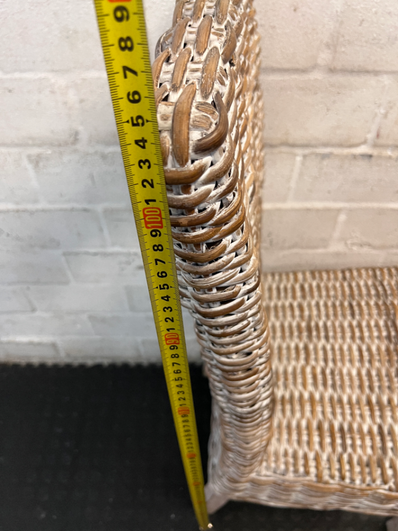 White Two-Tone Rattan Weave Dining Chair — Good C - 2ndhandwarehouse.com