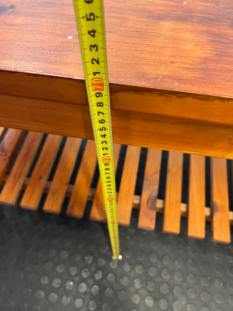 Large Oregon Pine Slatted Sideboard Server — Good Working O - 2ndhandwarehouse.com