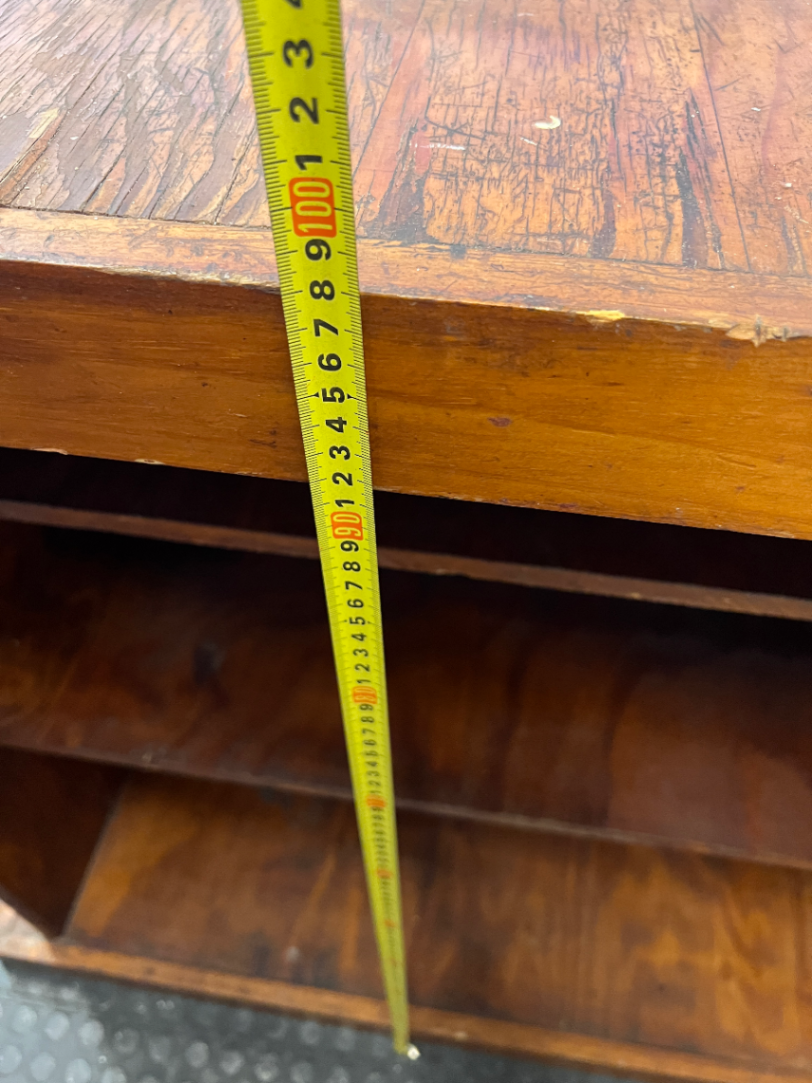 Vintage Solid Wood Bar Counter with Shelving — Minor Surface S - 2ndhandwarehouse.com