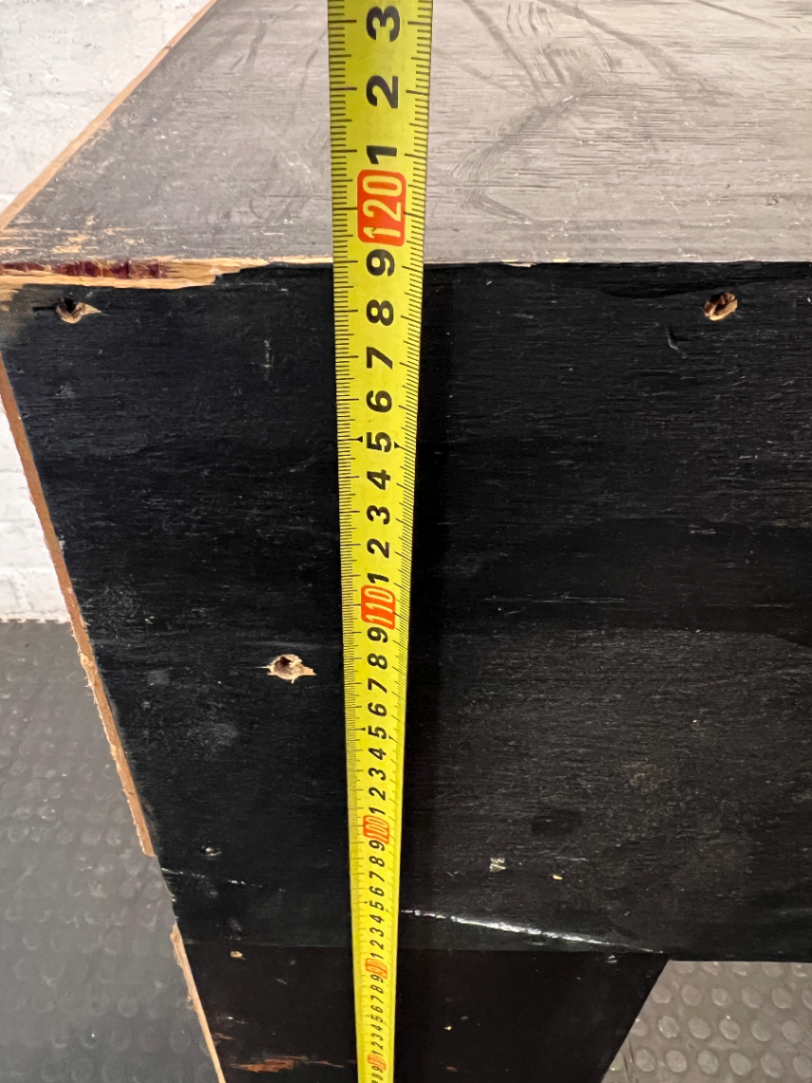 The Sharks Branded Pine Bar Back Storage Unit — Visible Wear and Scuff M - 2ndhandwarehouse.com