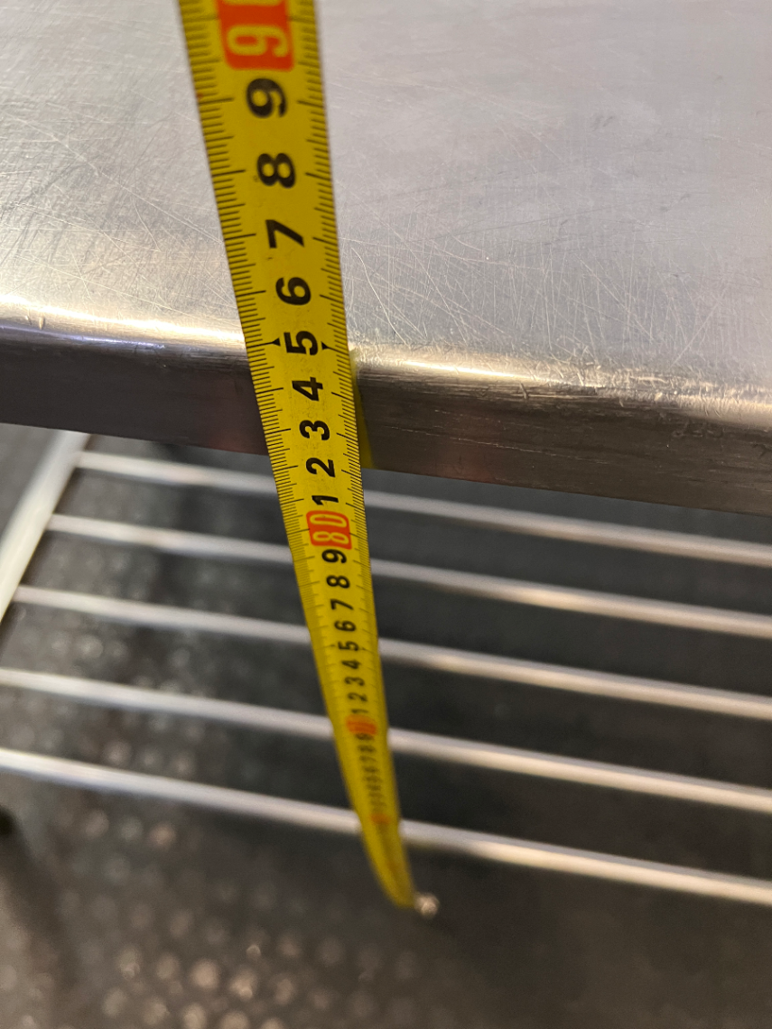 Industrial Stainless Steel Prep Table with Slatted Shelf — Good Working O - 2ndhandwarehouse.com
