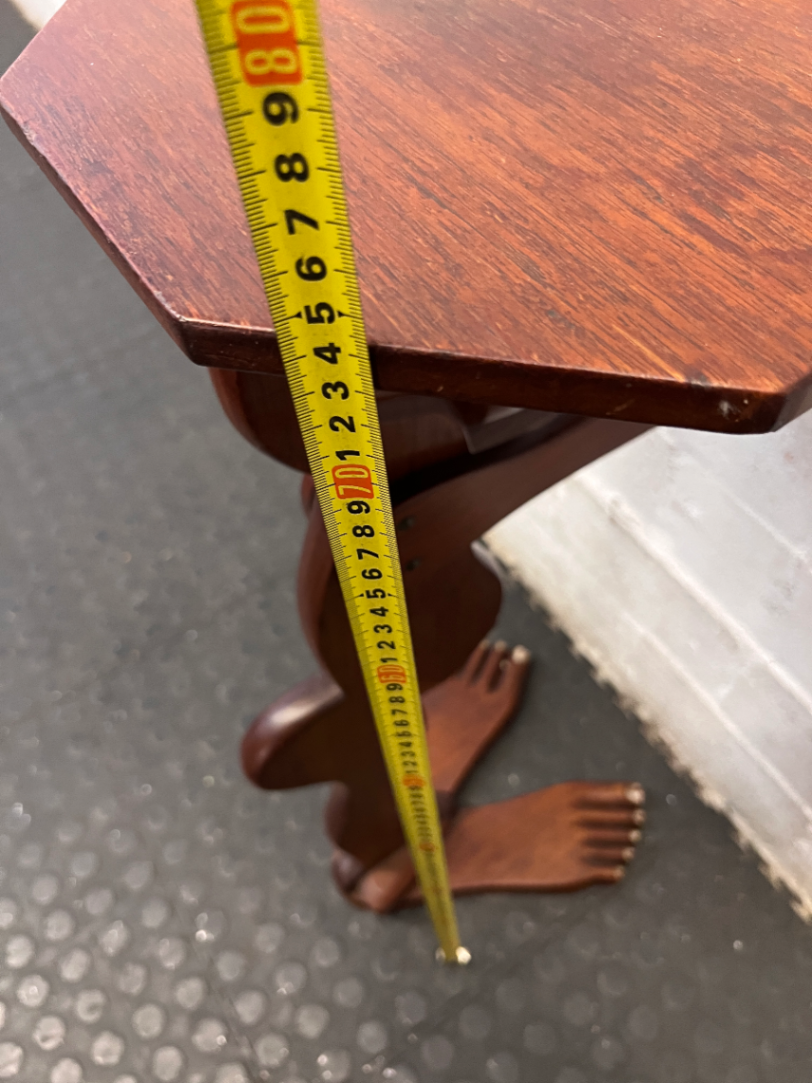 Carved Wooden Figurative Side Table - 2ndhandwarehouse.com