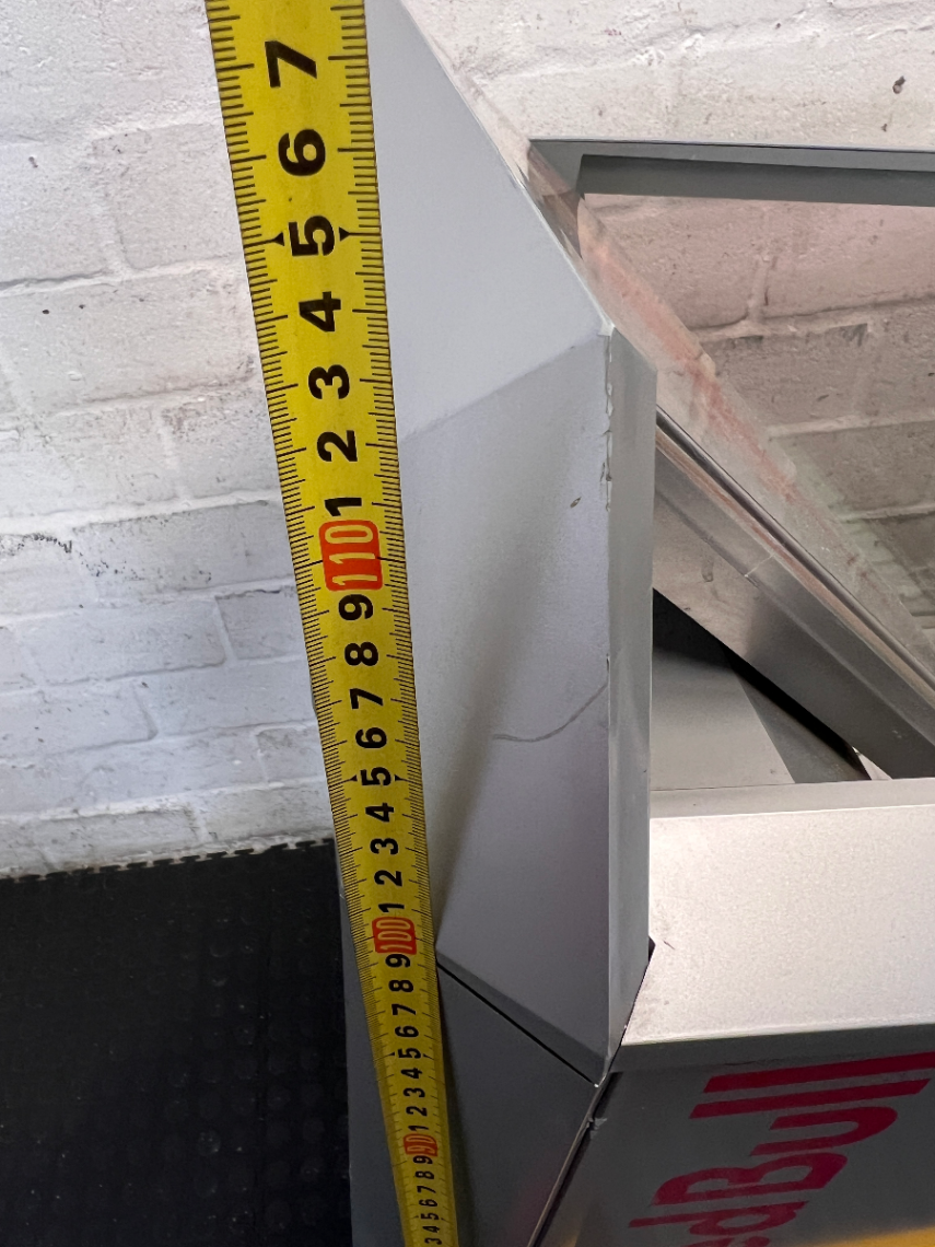 Red Bull Branded Silver Floor Standing Display Fridge — Functional with Audible Noise During O - 2ndhandwarehouse.com