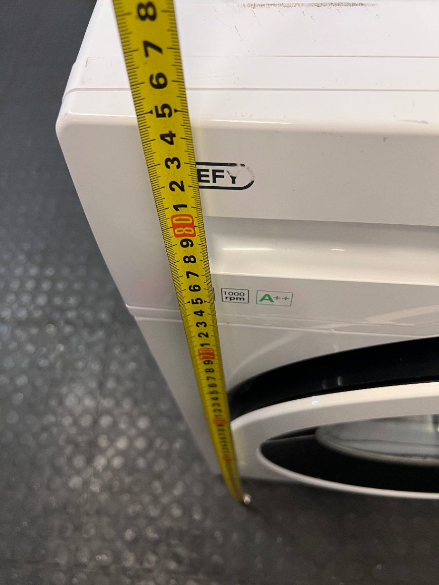 Defy White Front Loader Washing Machine — Good Working Order with Minor Scuffs