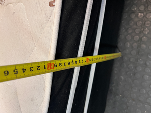 Bamboo Patterned Mattress and Base Set — Fair Condition with Visible Surface Marks