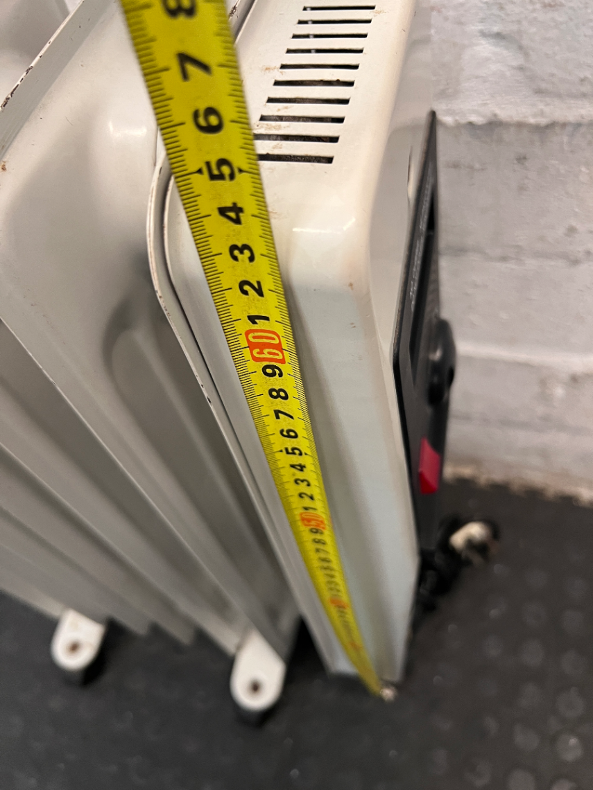 Tropical White Oil-Filled Heater with Castors — Good Working Order