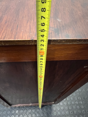 Vintage Wooden Sideboard with Glass Display Compartment — Good Wood Condition