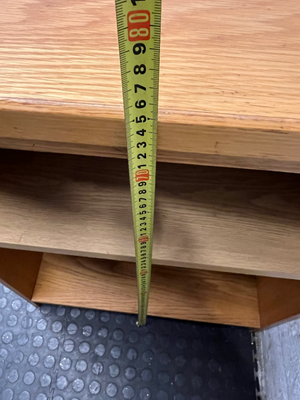Medium Wooden Two-Tier Bookshelf — Fair Condition with General Wear