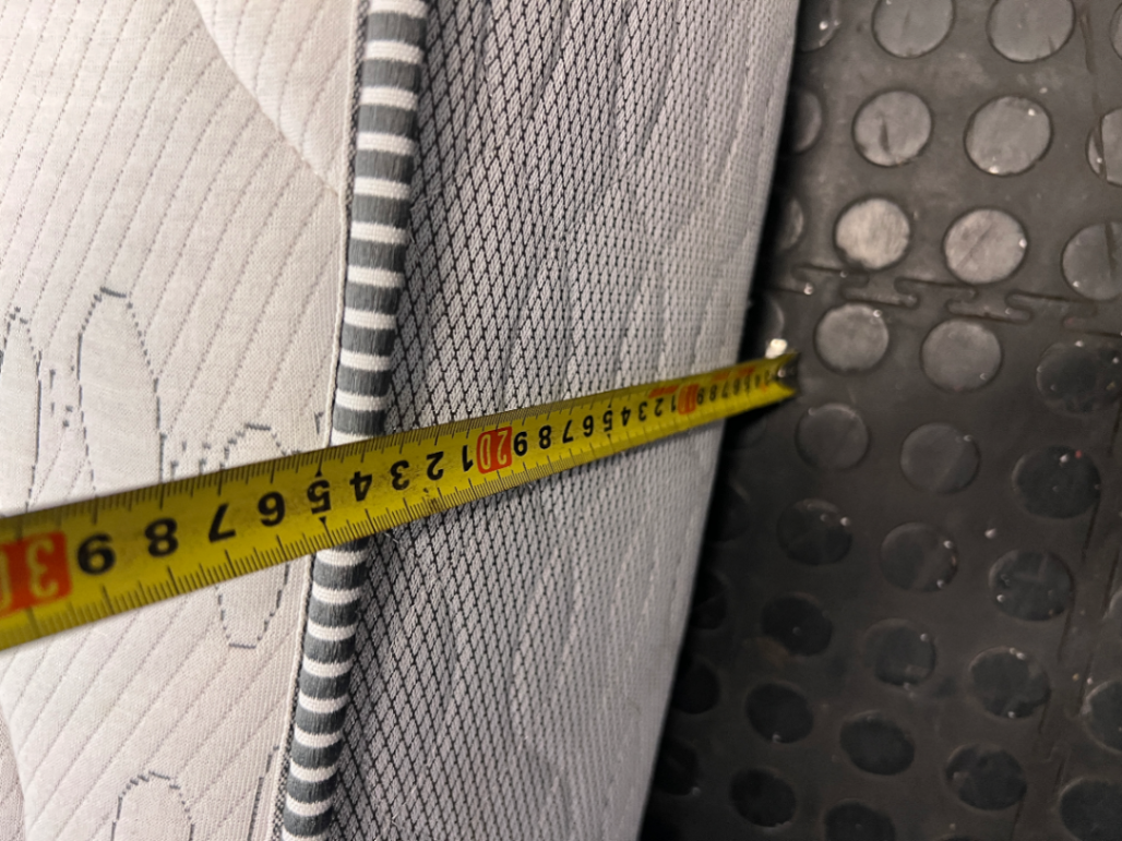 Queen Extra-Length Quilted Mattress — Fair Condition with Visible Wear