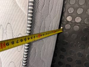 Queen Extra-Length Quilted Mattress — Fair Condition with Visible Wear
