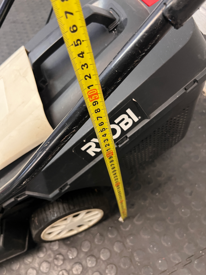 Ryobi Electric Lawn Mower with Grass Catcher — Good Working Order; Fair Used Condition