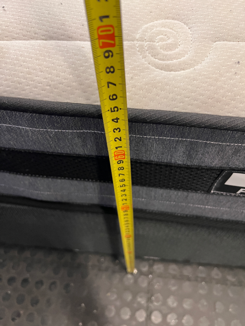 Queen Sleepmasters Base Set — 9-Month-Old Mattress and Base in Fair Condition