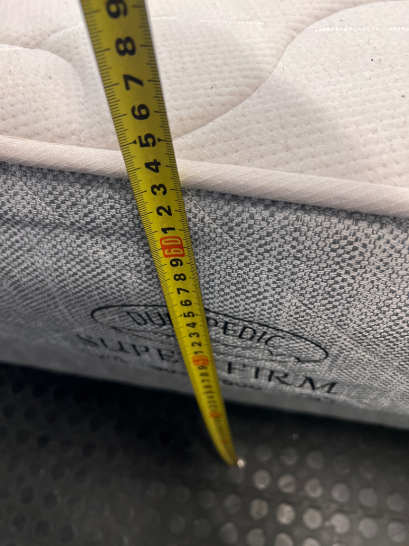 Queen Durapedic Super Firm Mattress and Base Set — Visible Light Surface Staining