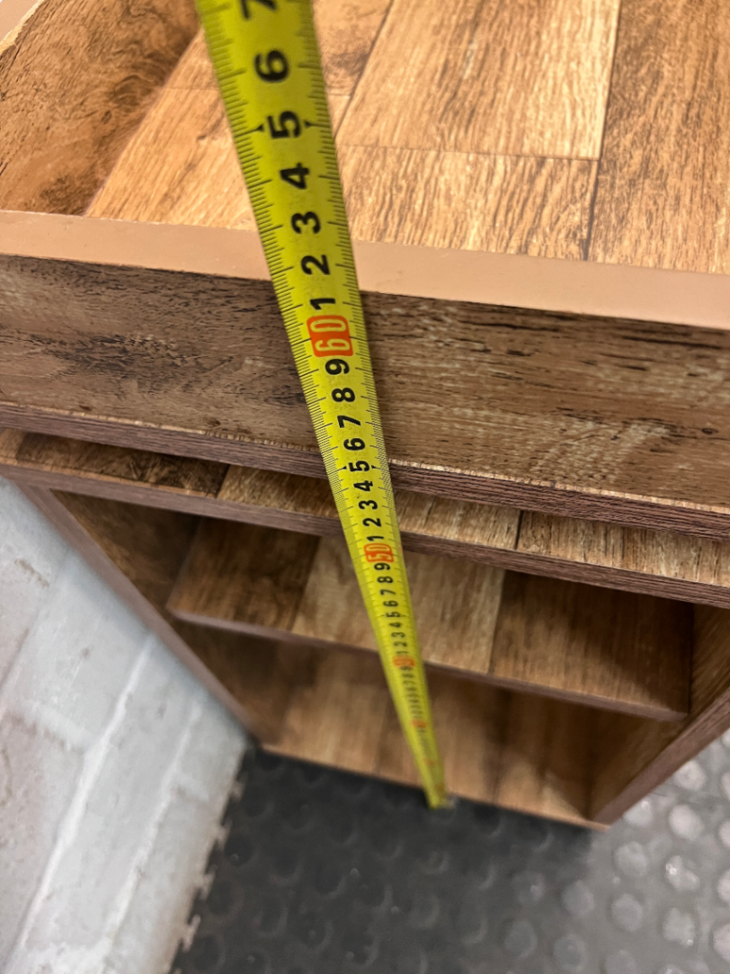 Wooden Grain Side Table with Tray Top