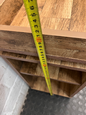 Wooden Grain Side Table with Tray Top