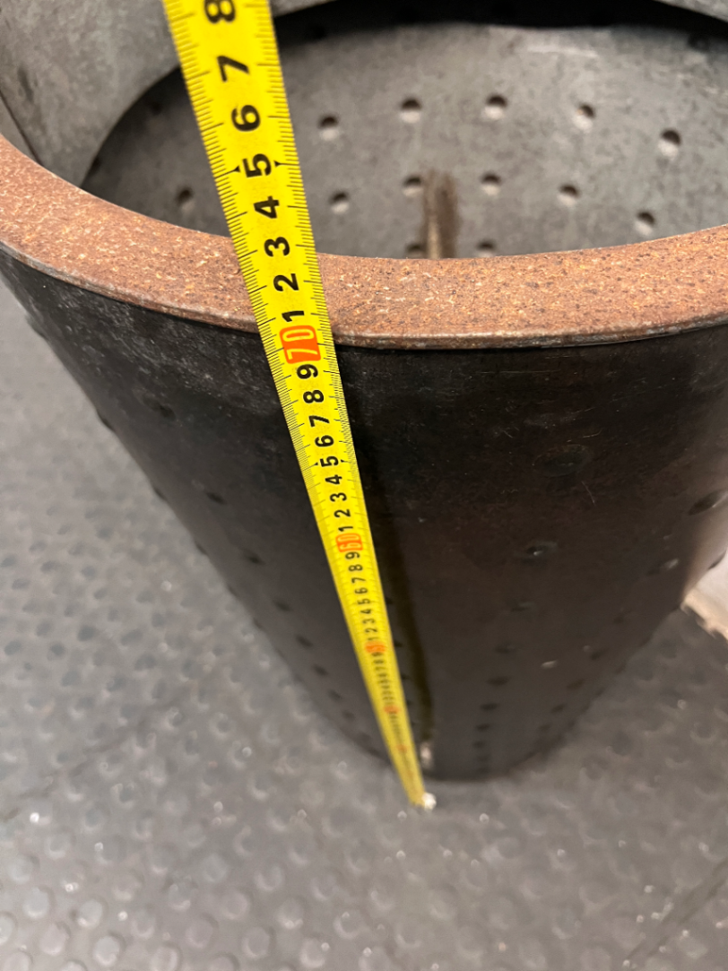 Tapered Studded Metal Plant Pot
