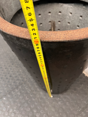 Tapered Studded Metal Plant Pot