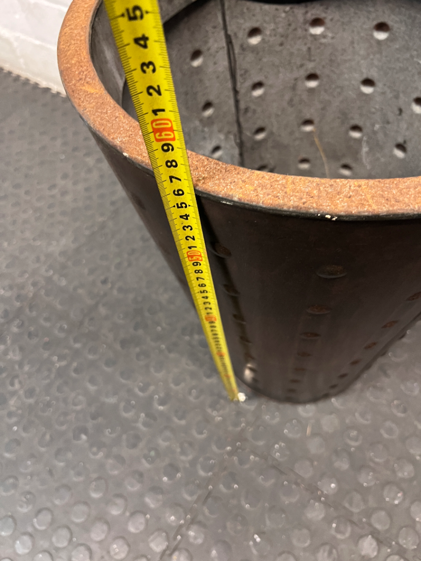Studded Tapered Metal Planter Pot