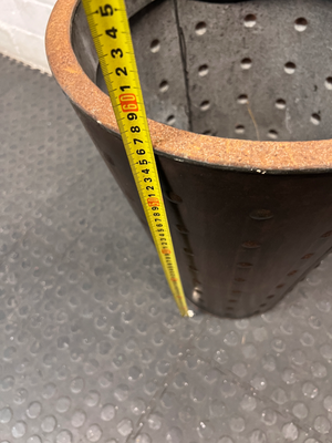 Studded Tapered Metal Planter Pot