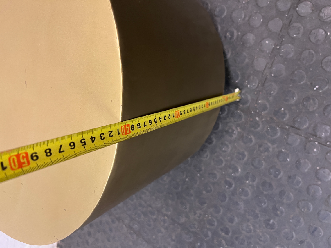 Round Gold Metallic Drum Side Table