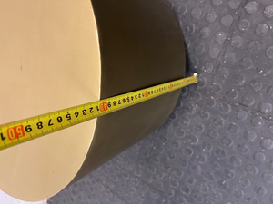 Round Gold Metallic Drum Side Table