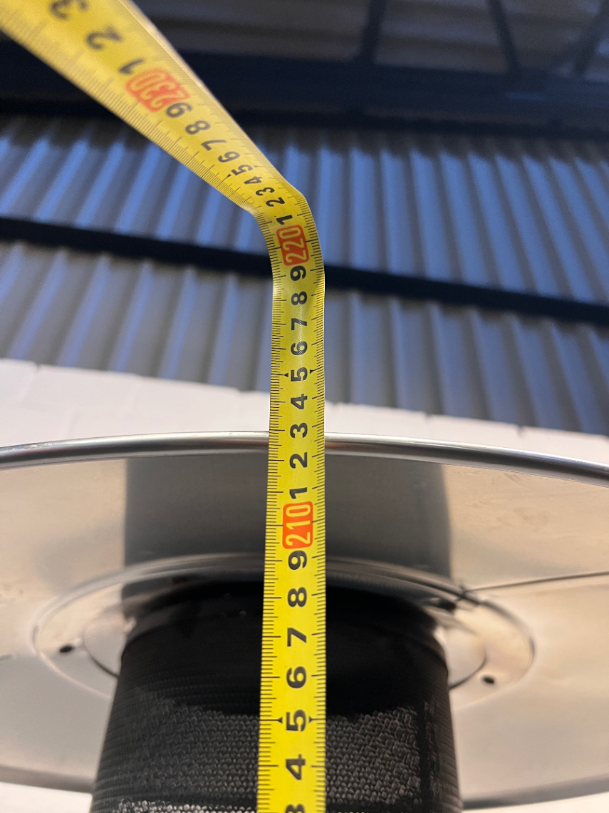 Alva Tall Gas Patio Heater with Silver Reflector — Good Working Order