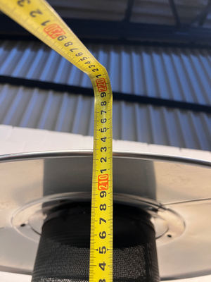 Alva Tall Gas Patio Heater with Silver Reflector — Good Working Order