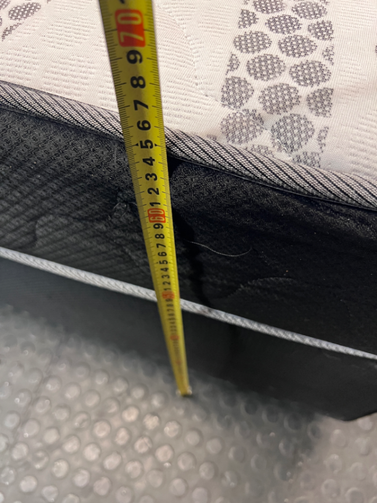Queen Bed Mattress and Base Set — Fair Condition with General Wear