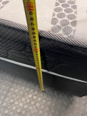Queen Bed Mattress and Base Set — Fair Condition with General Wear