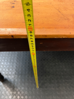 Vintage Wooden Dining Table with Turned Legs — Well Used with Significant Surface Wear