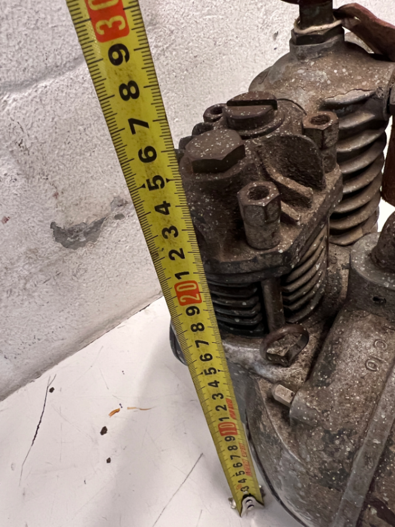 Vintage Portable Air Compressor with Pressure Gauge — Significant Wear and Surface Corrosion