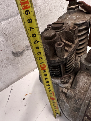 Vintage Portable Air Compressor with Pressure Gauge — Significant Wear and Surface Corrosion