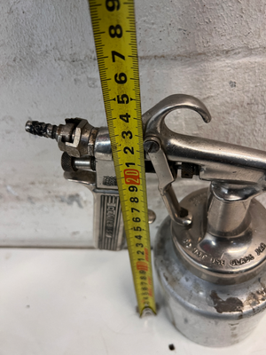 DeVilbiss Metal Pneumatic Spray Gun with Canister — Well Used Condition