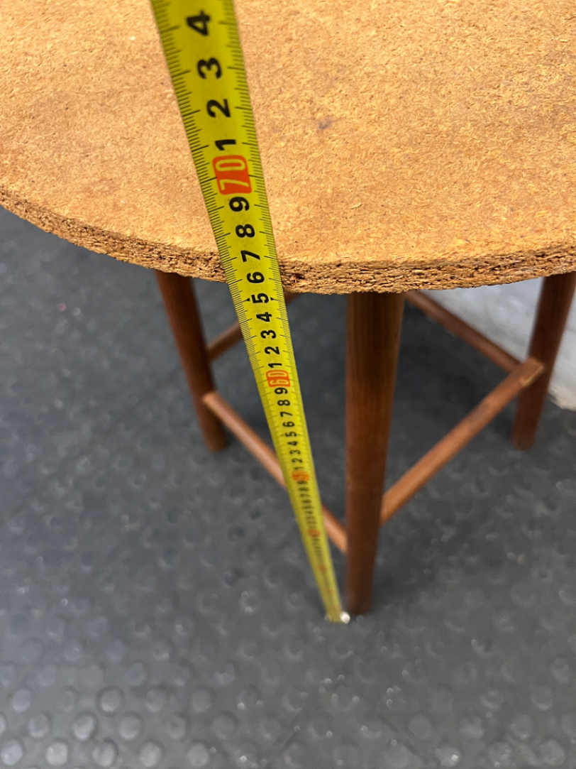 Round Wooden Tripod Side Table — Well Used Fair Condition