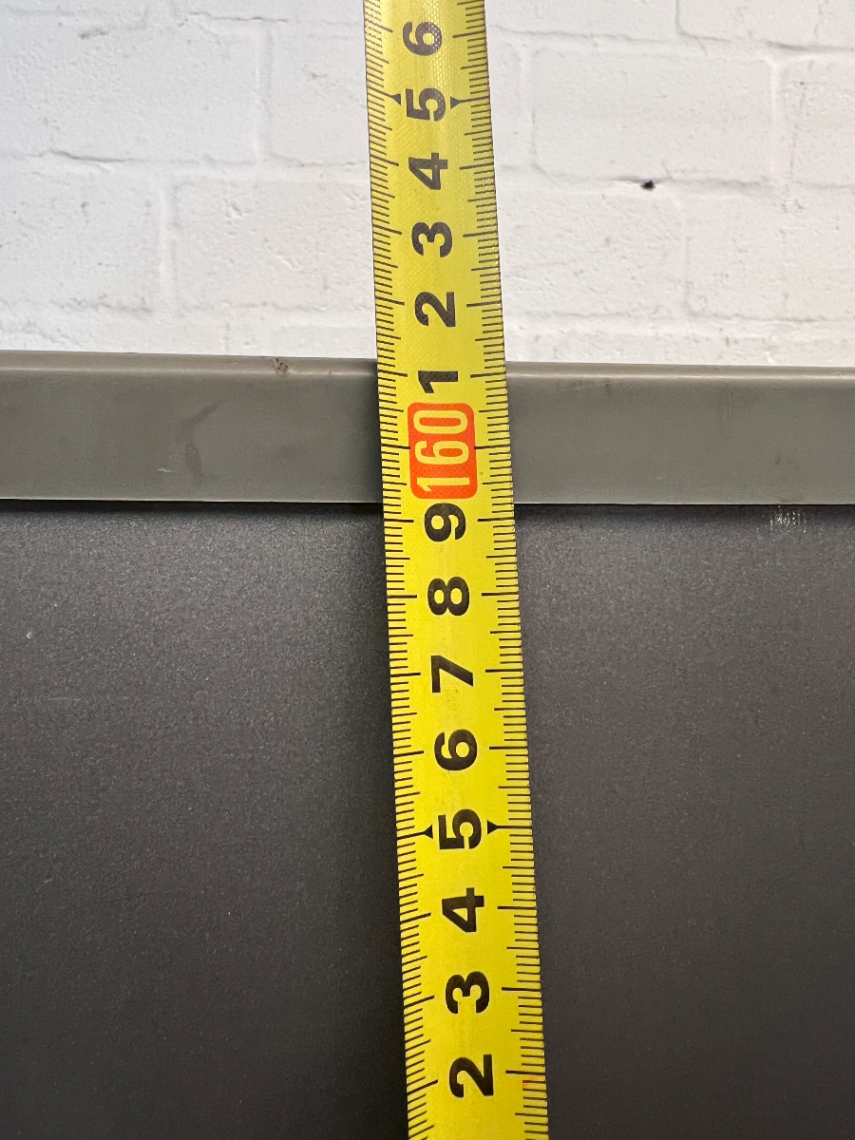 KIC Grey Upright Fridge-Freezer — Working Order With Visible Dents and Marks