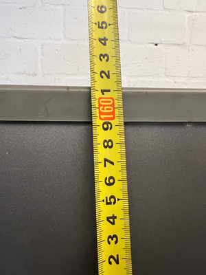 KIC Grey Upright Fridge-Freezer — Working Order With Visible Dents and Marks