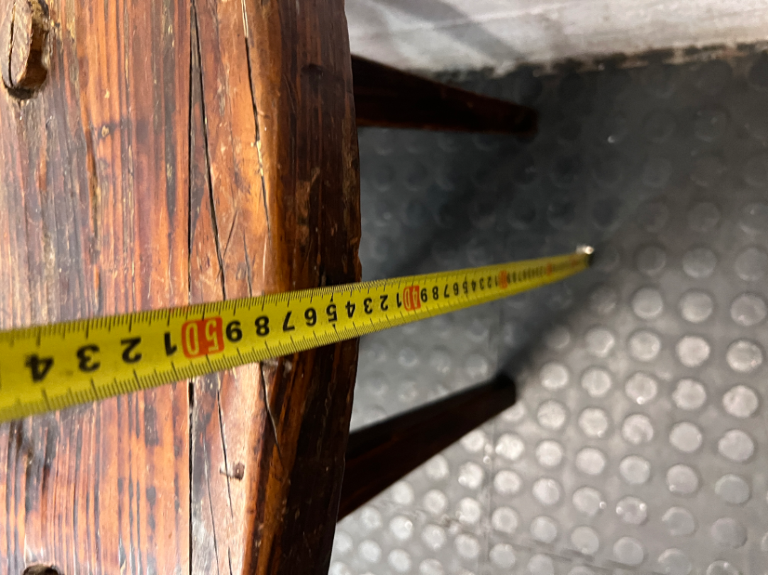 Rustic Hand-Carved Three-Legged Wooden Stool
