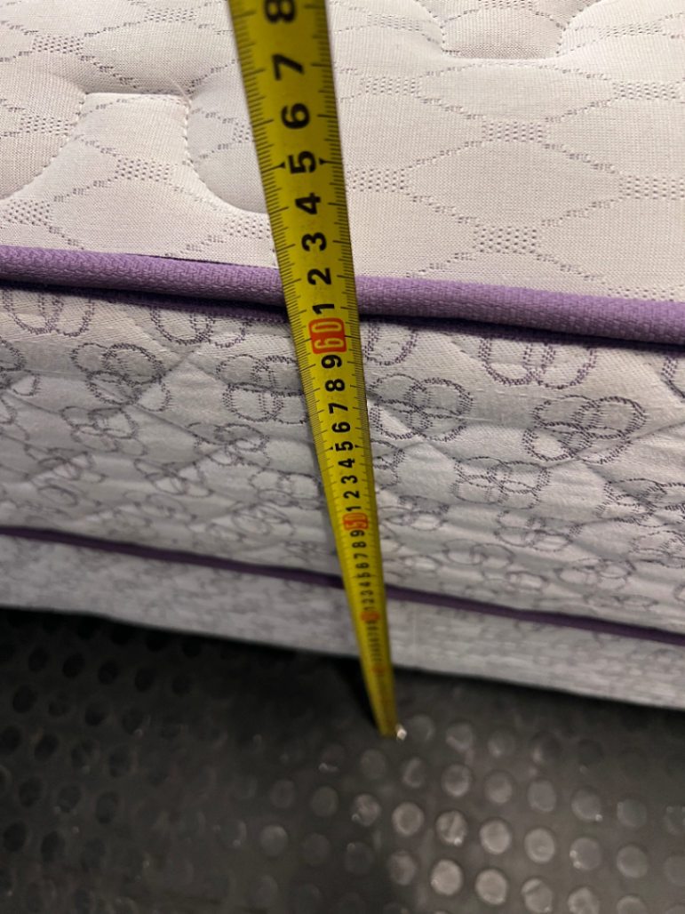 Queen Size Base Set with Fleur-de-lis Accents — Visible Surface Staining and Use