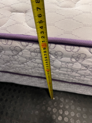 Queen Size Base Set with Fleur-de-lis Accents — Visible Surface Staining and Use