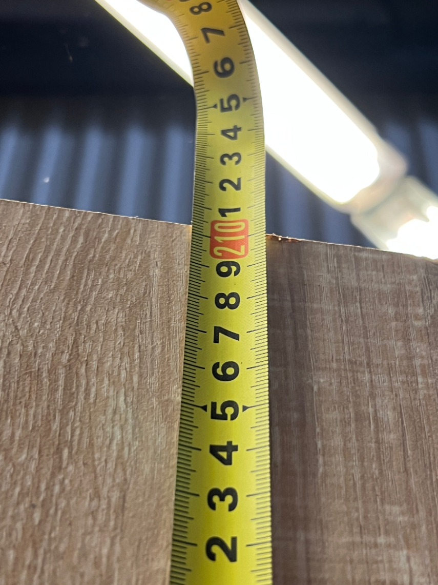 3-Door White and Light Wood Wardrobe — Good Profile and Condition