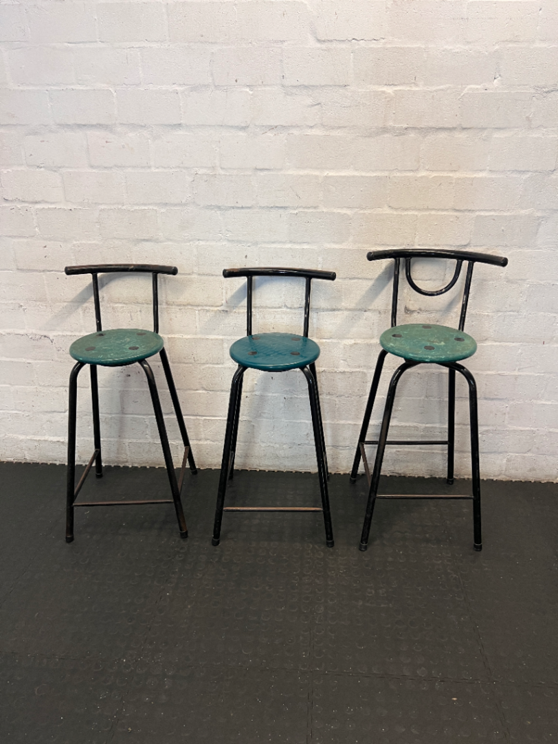 ndustrial Bar Stools - Well Used with Rust and Paint Chips - 2ndhandwarehouse.com