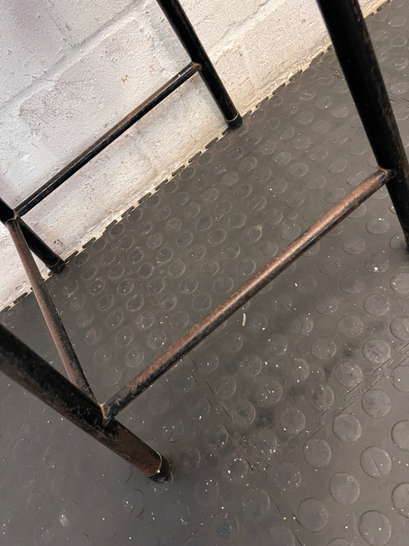 ndustrial Bar Stools - Well Used with Rust and Paint Chips - 2ndhandwarehouse.com