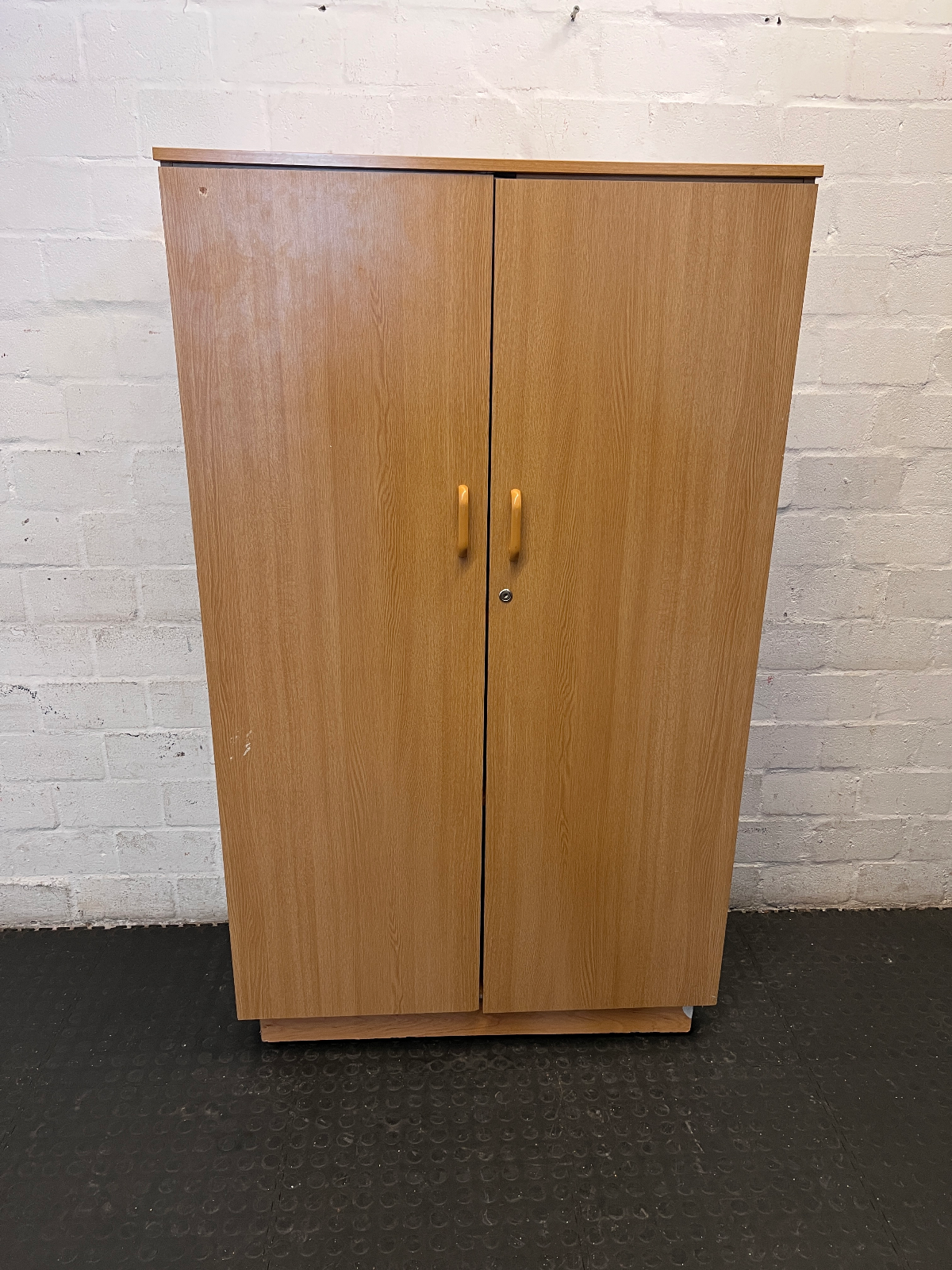 Functional Wood-Look Two-Door Storage Cupboard - 2ndhandwarehouse.com