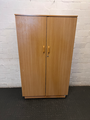 Functional Wood-Look Two-Door Storage Cupboard - 2ndhandwarehouse.com
