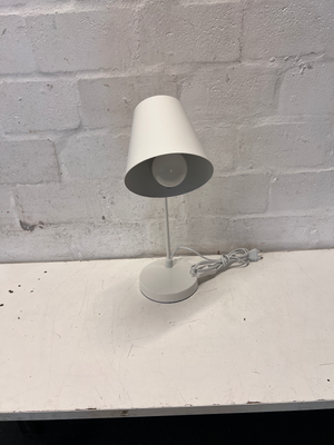 Pair of Minimalist White Metal Desk Lamps - 2ndhandwarehouse.com