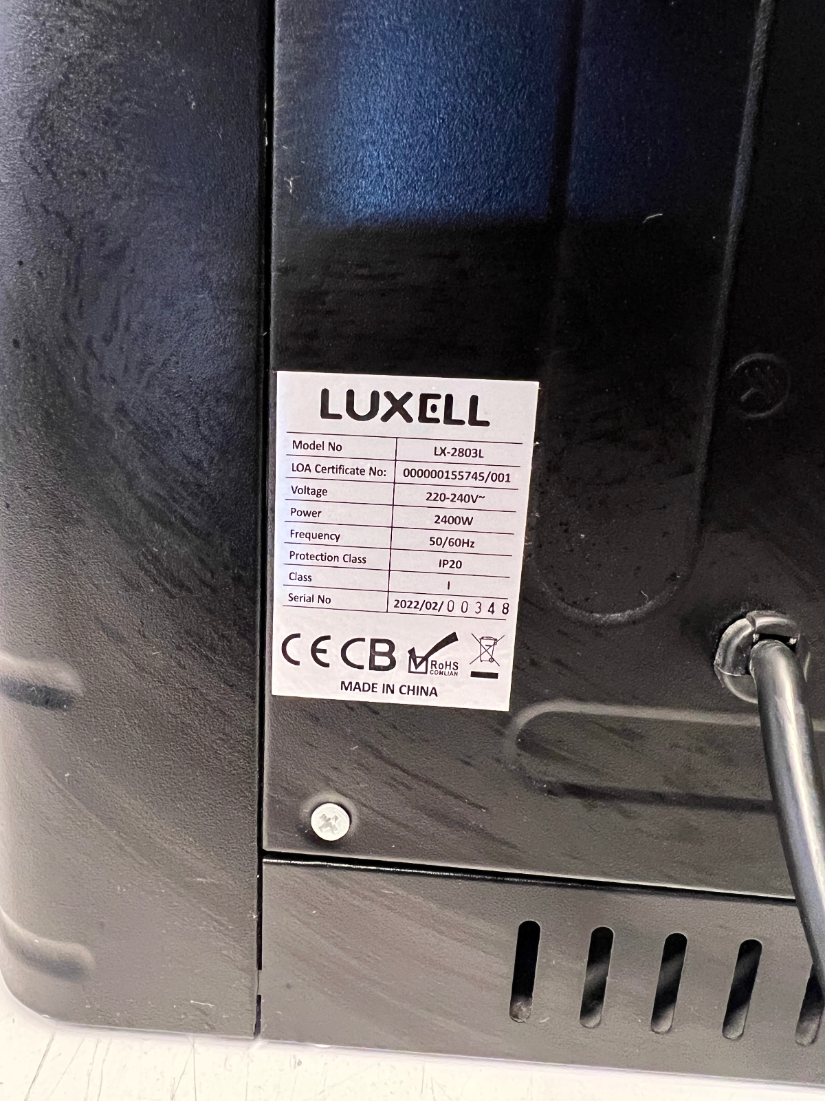 Luxell 2400W Quartz Heater - Fair Condition - 2ndhandwarehouse.com