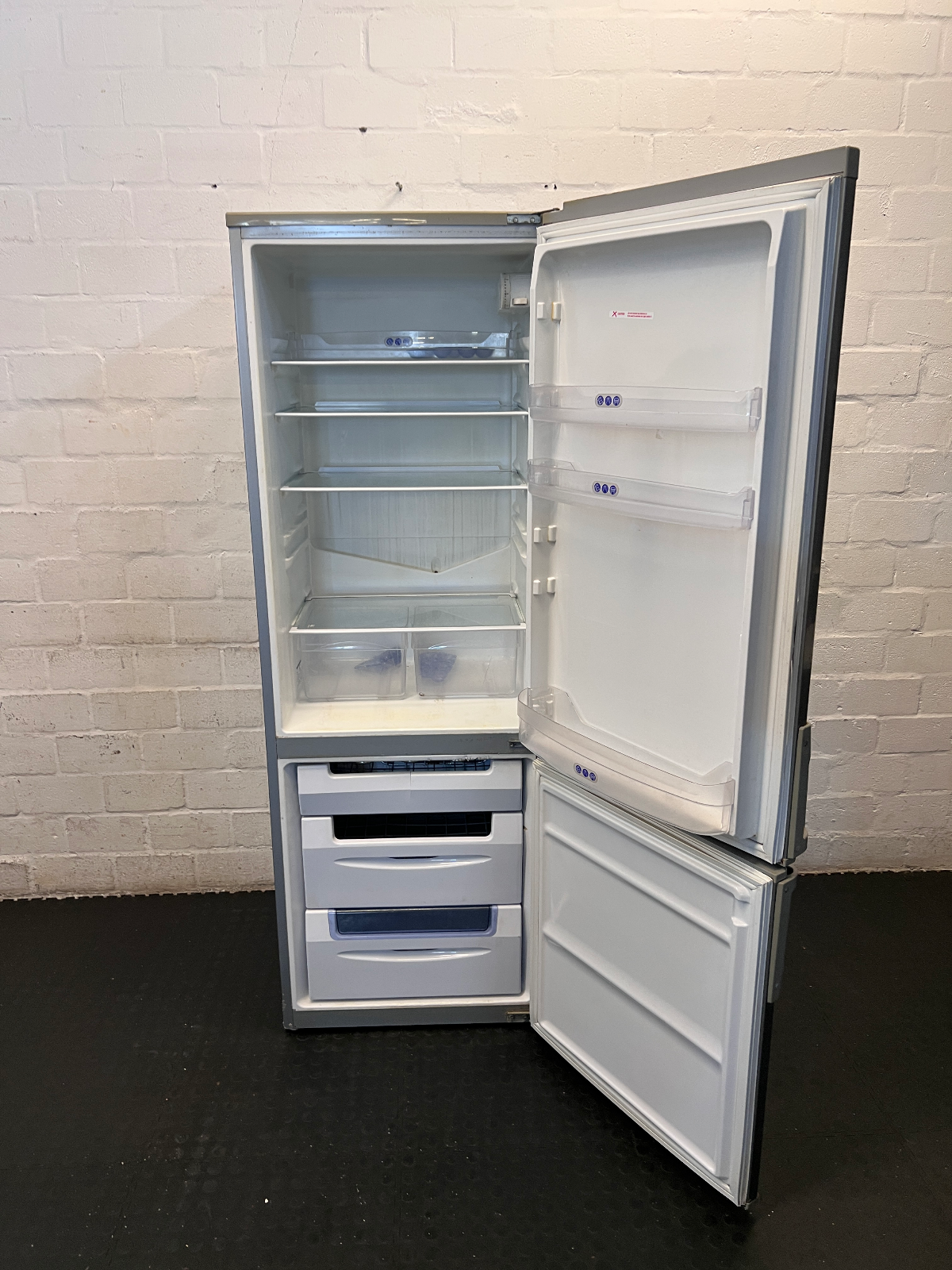 Sleek Silver Whirlpool Double Door Fridge/Freezer - 2ndhandwarehouse.com