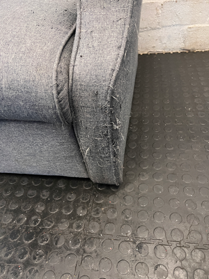 Lazy Boy Grey Fabric Recliner Armchair - Well Used - 2ndhandwarehouse.com