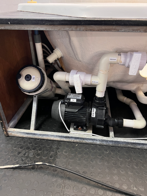 Hexagonal White Jacuzzi with Cover - Untested, As-Is - 2ndhandwarehouse.com