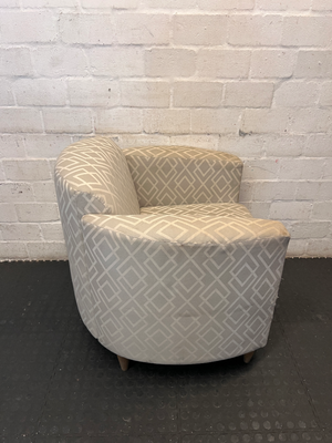 Pair of Coricraft Tub Chairs - Frayed & Stained Fabric - 2ndhandwarehouse.com